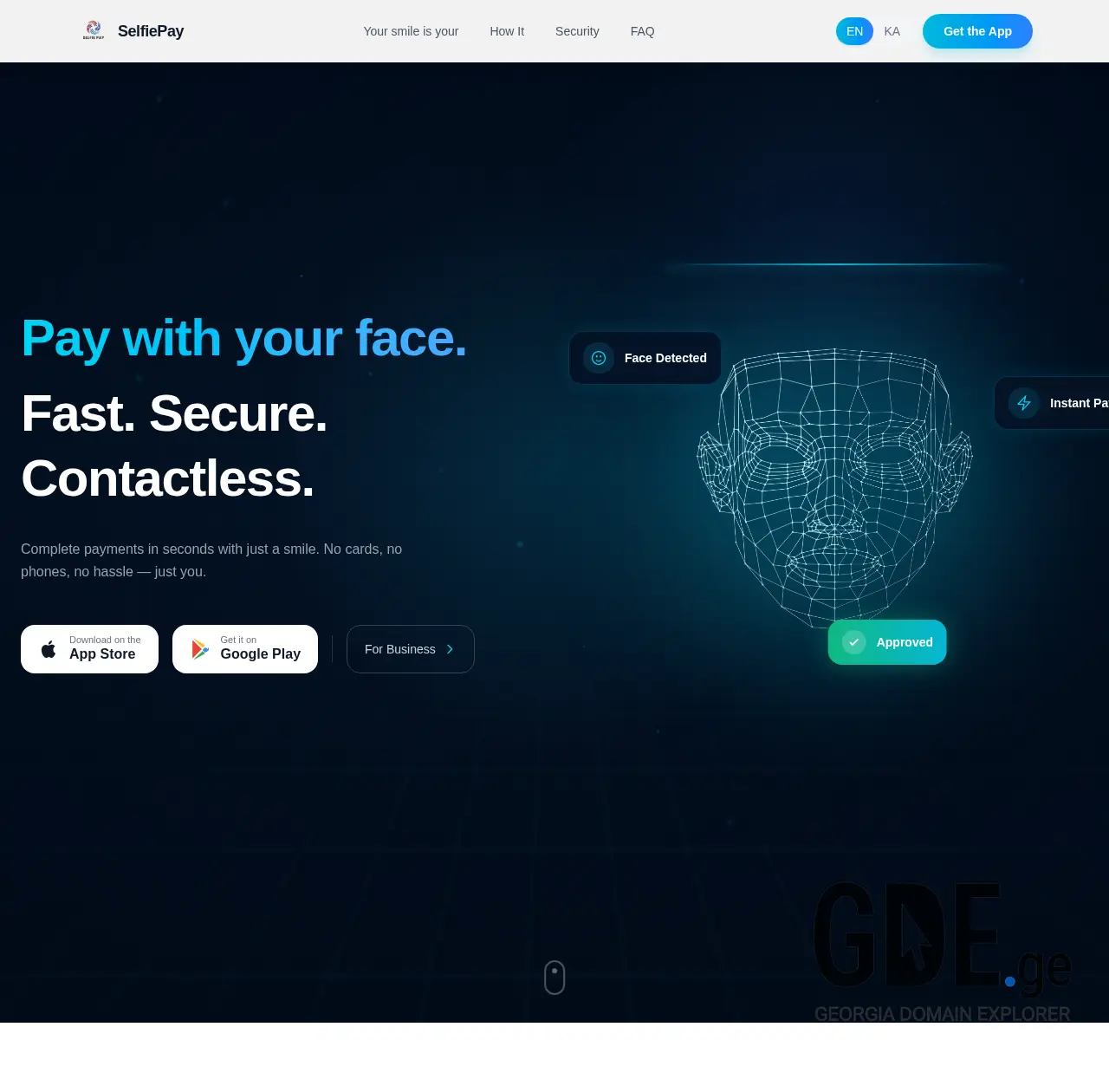 Screenshot of the site selfiepay.ge at 2026-01-31