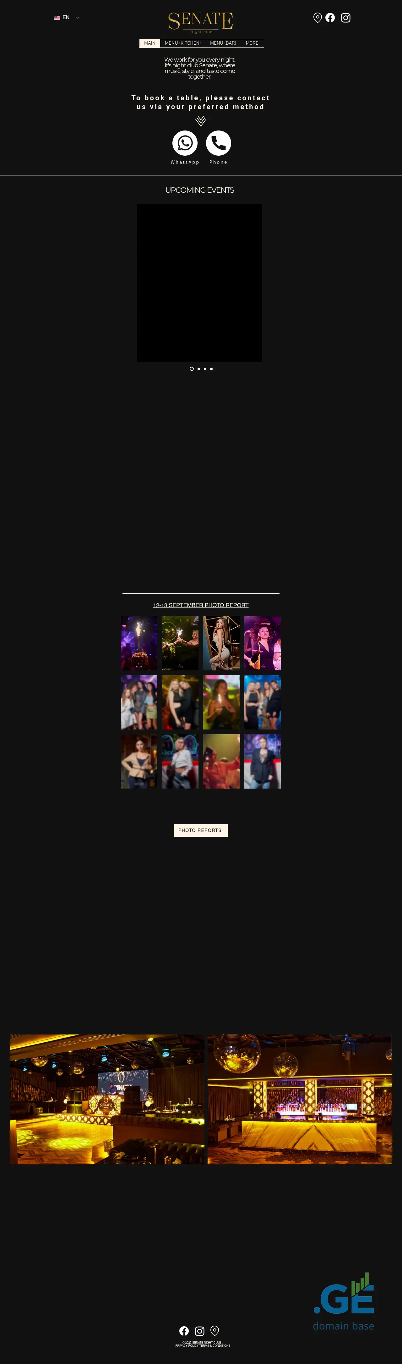 Screenshot of the site senateclub.ge