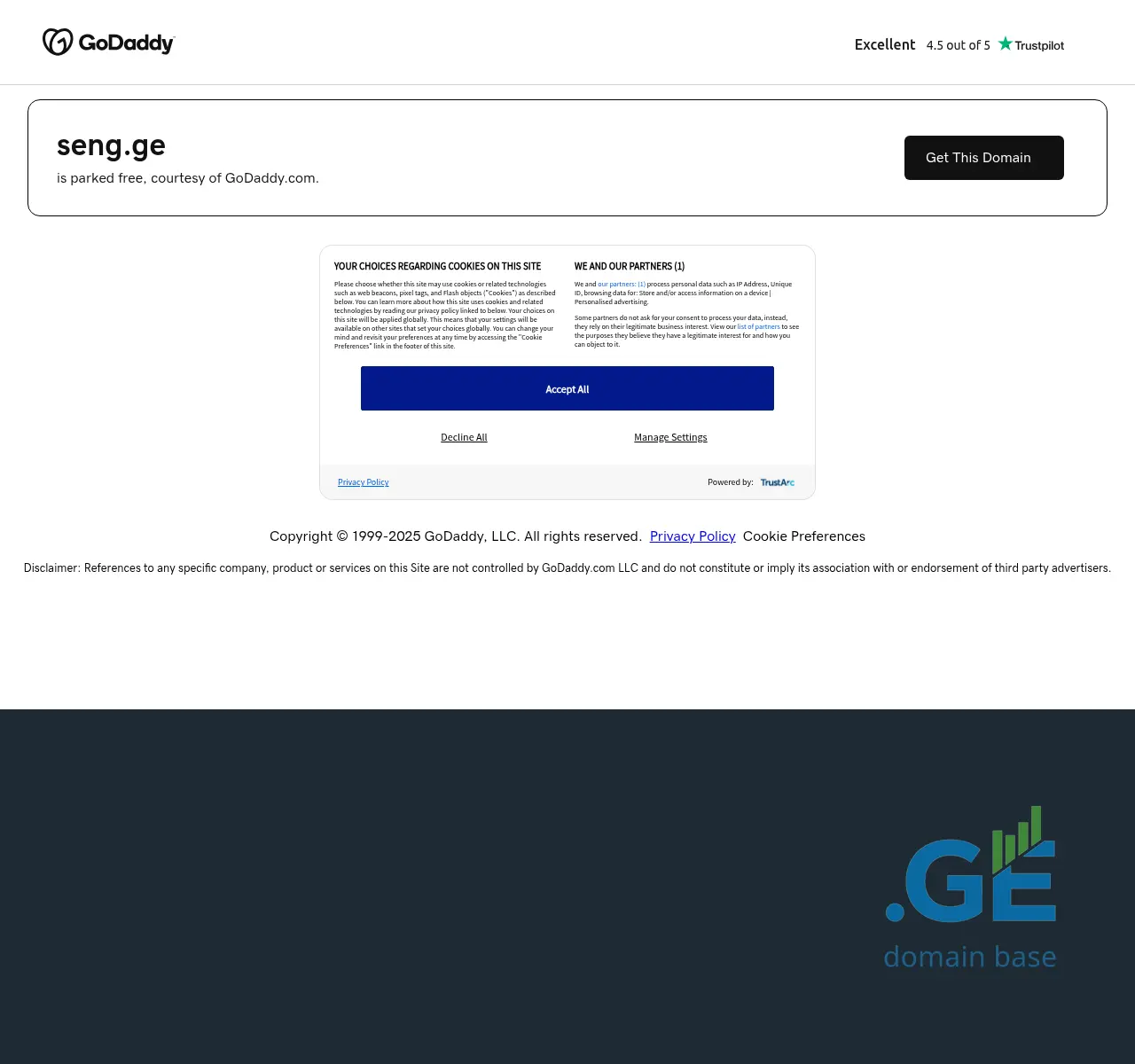 Screenshot of the site seng.ge