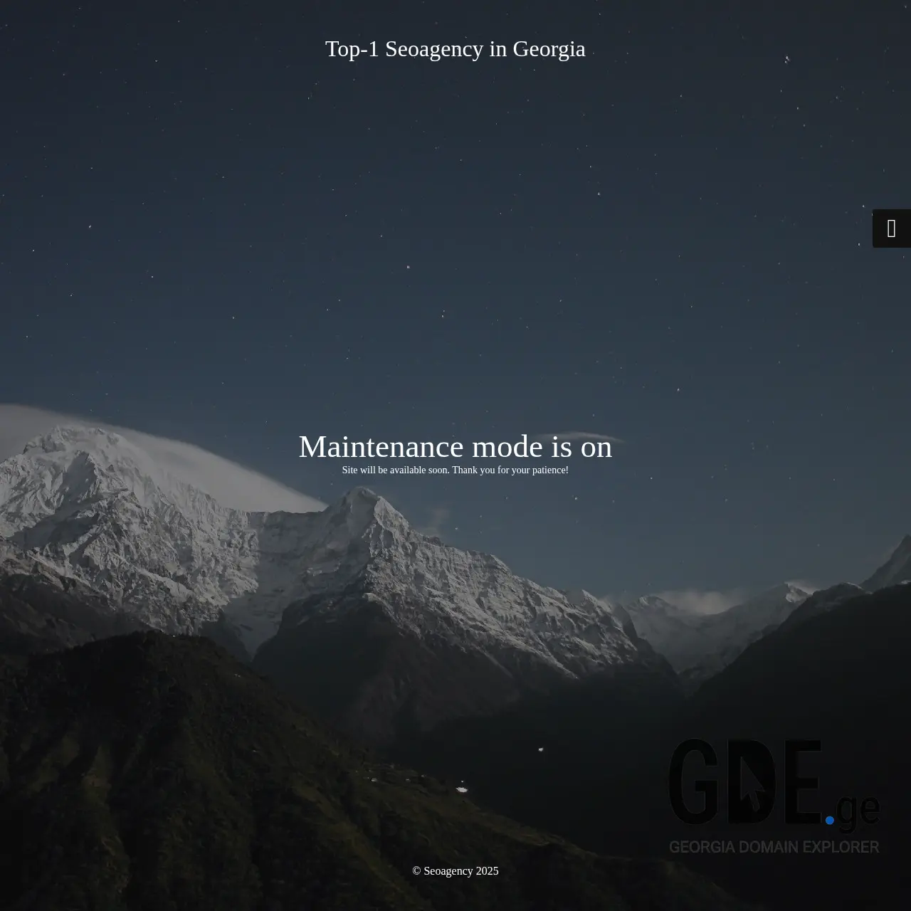 Screenshot of the site seoagency.ge at 2025-12-11