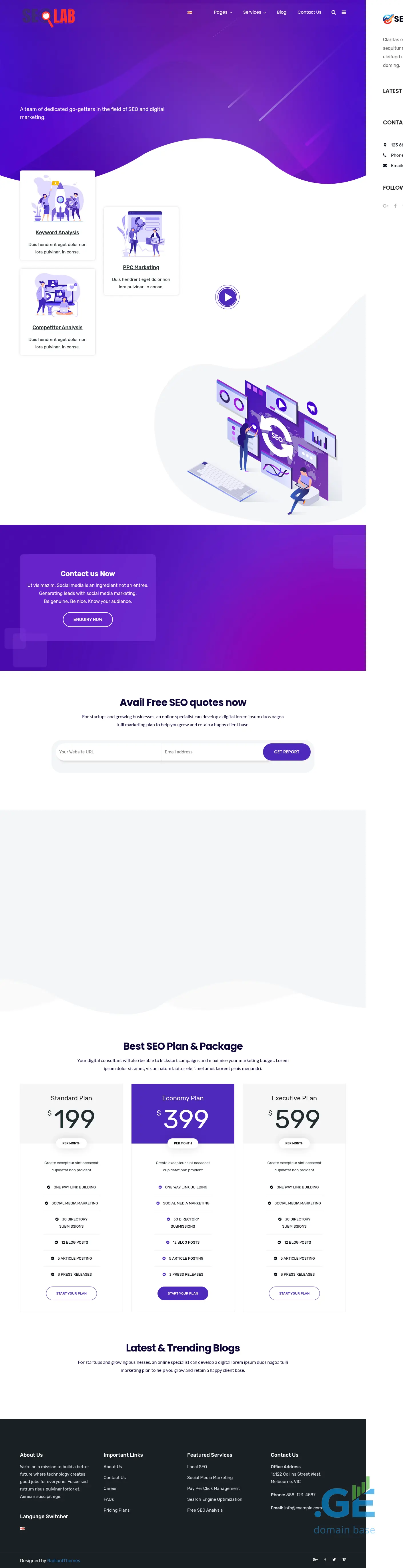 Screenshot of the site seolab.ge