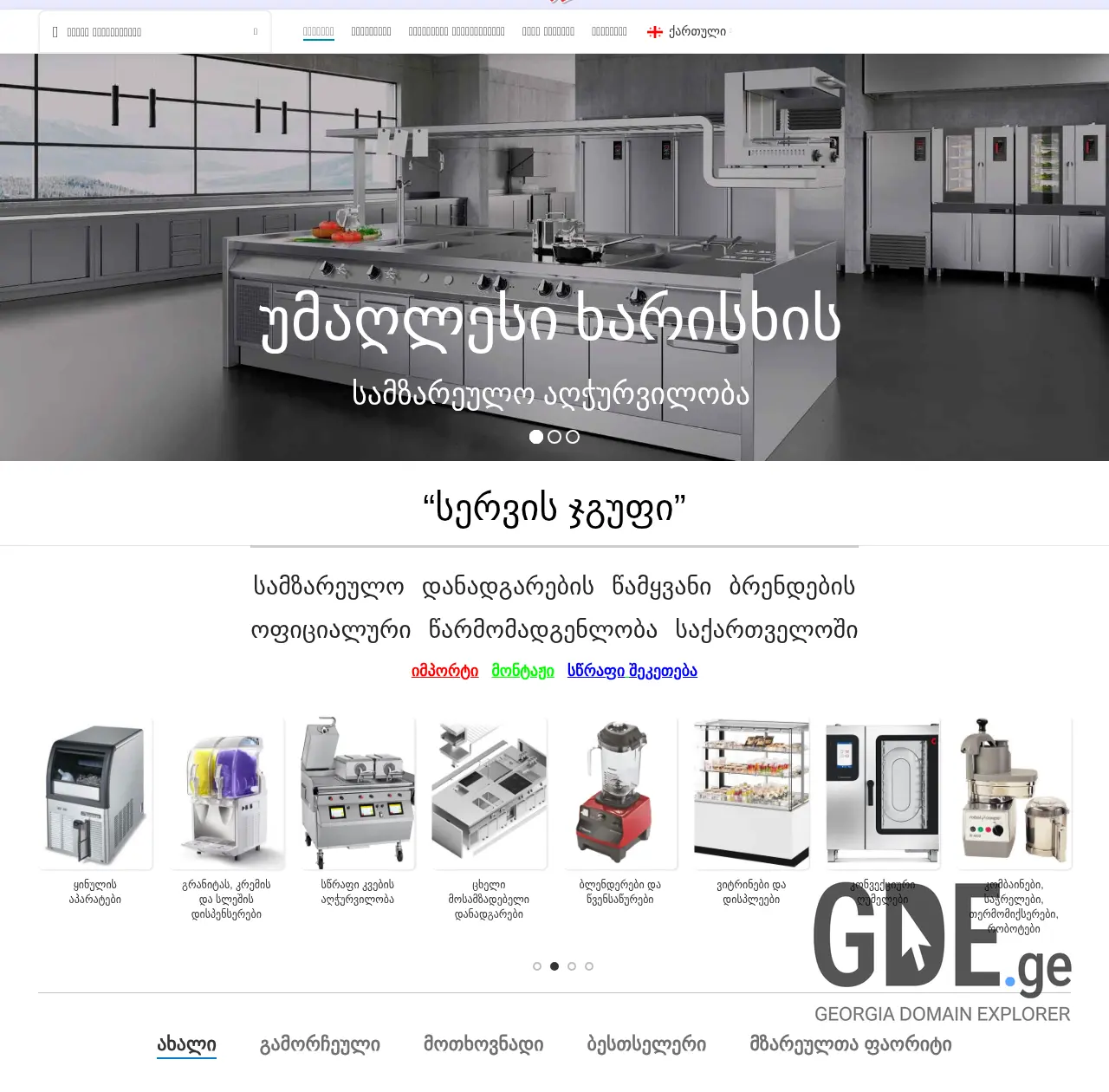 Screenshot of the site servicegroup.ge at 2025-12-01