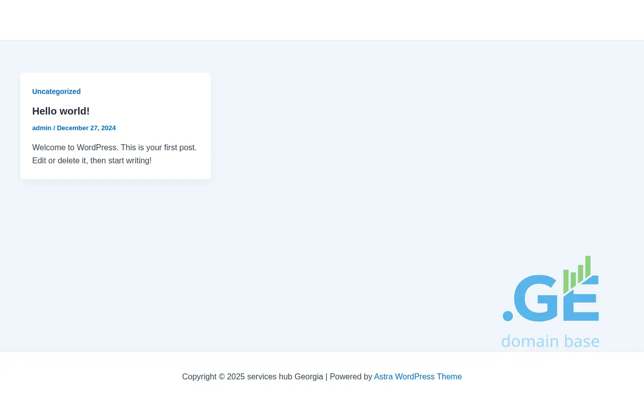 Screenshot of the site serviceshub.ge