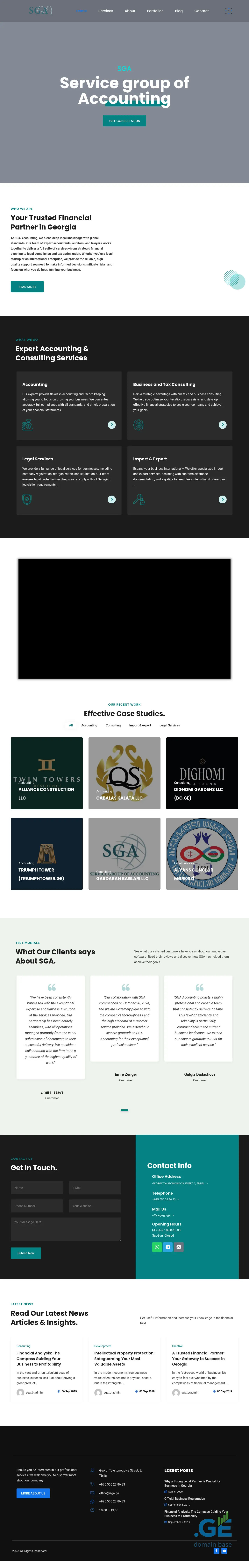 Screenshot of the site sga.ge