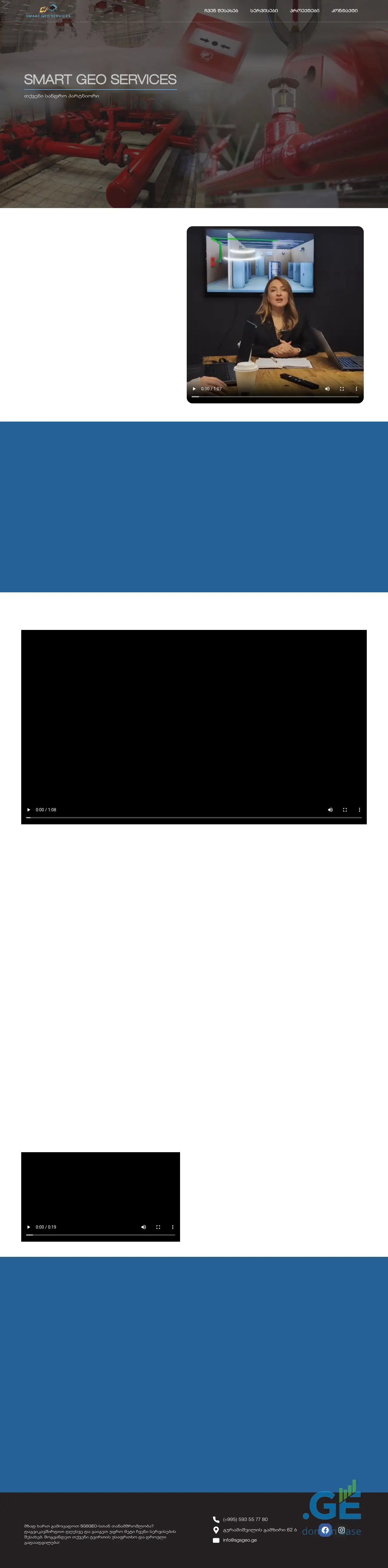 Screenshot of the site sgsgeo.ge