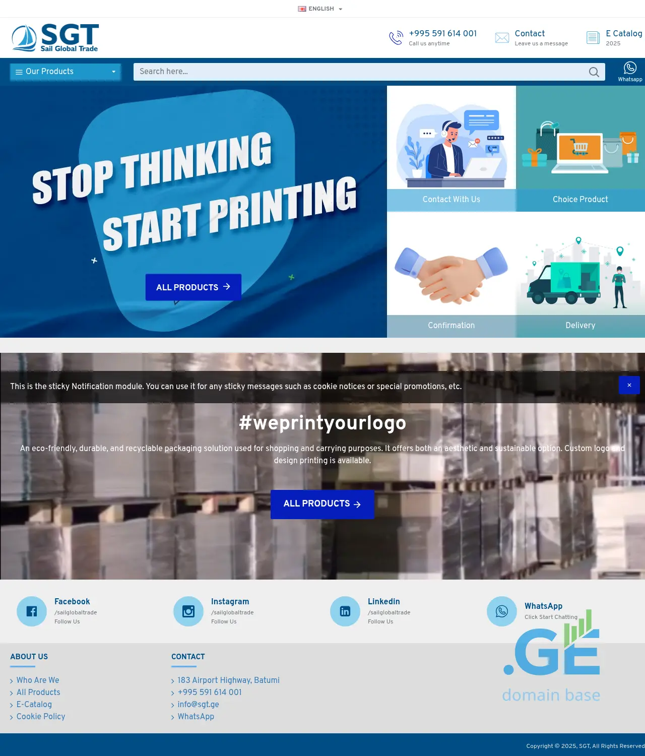 Screenshot of the site sgt.ge
