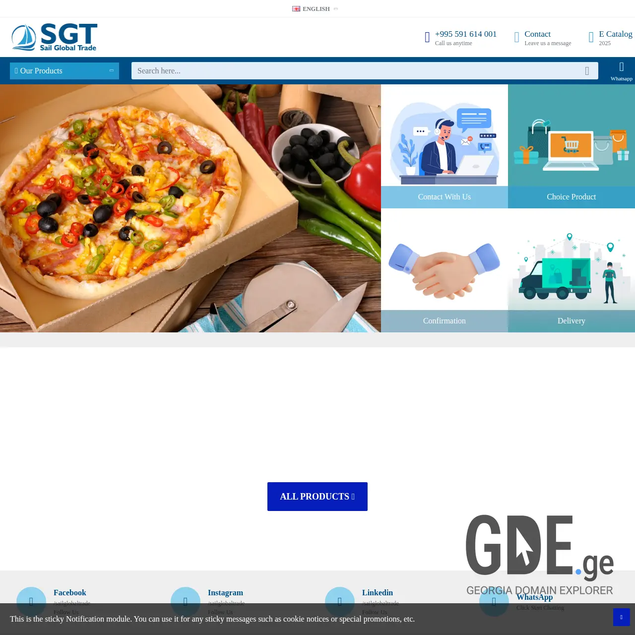 Screenshot of the site sgt.ge at 2025-12-11