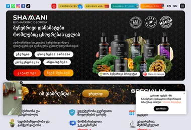 Screenshot of shamani.ge