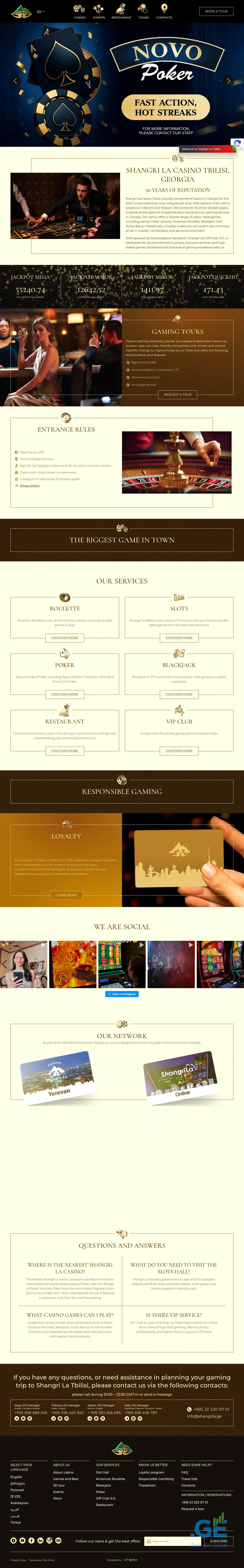 Screenshot of the site shangrila.ge