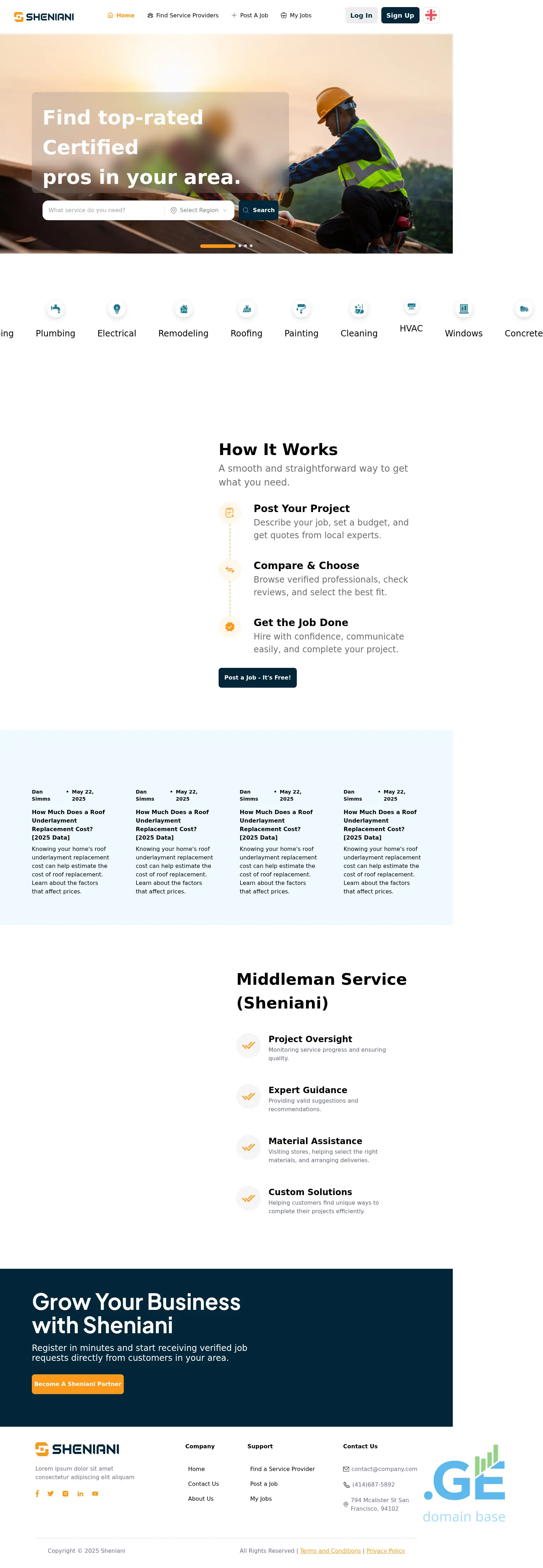 Screenshot of the site sheniani.ge