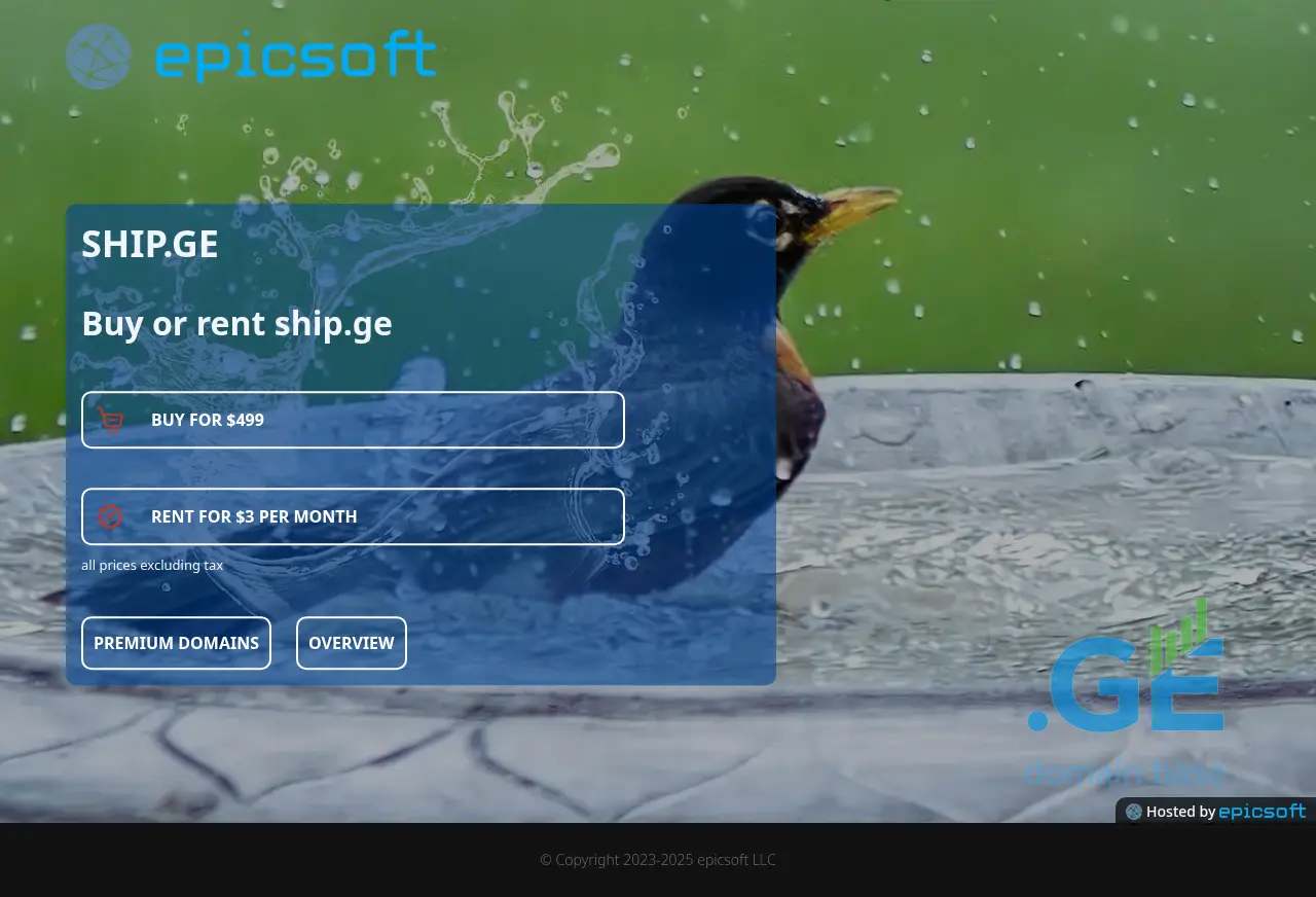 Screenshot of the site ship.ge