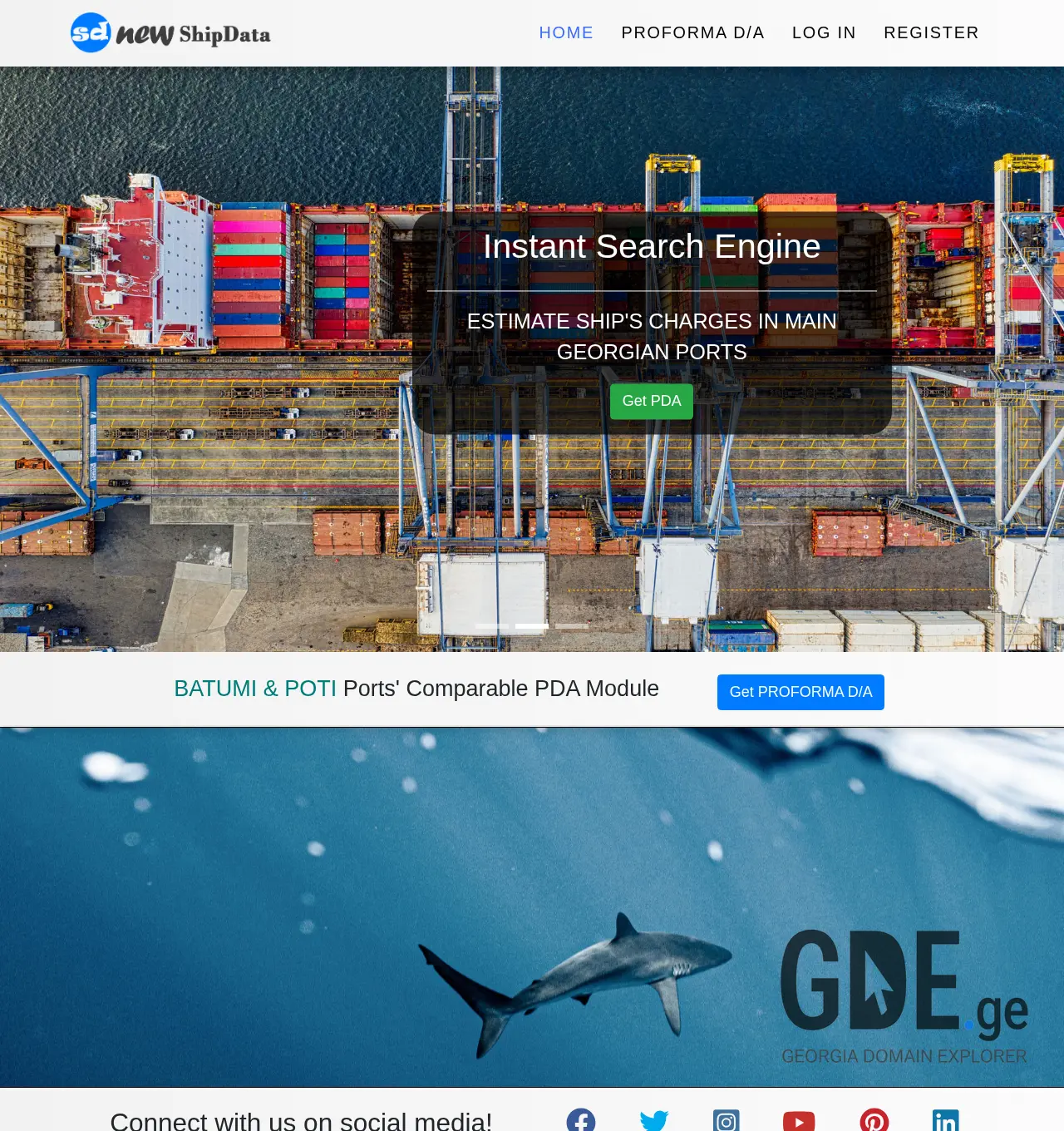 Screenshot of the site shipdata.ge at 2025-12-03