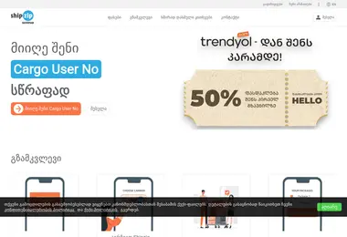 Screenshot of shipzip.ge