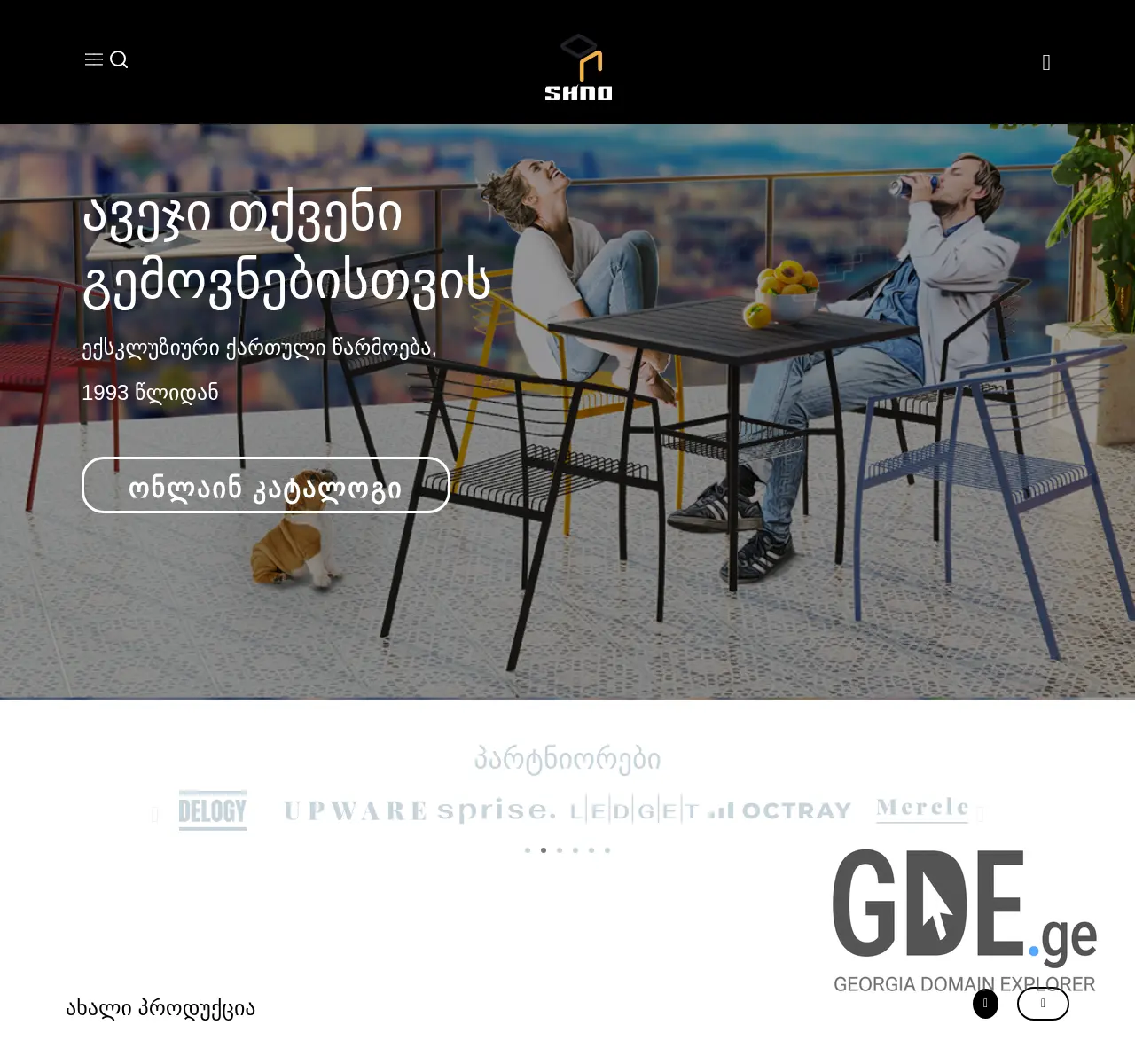 Screenshot of the site shno.ge at 2025-11-26