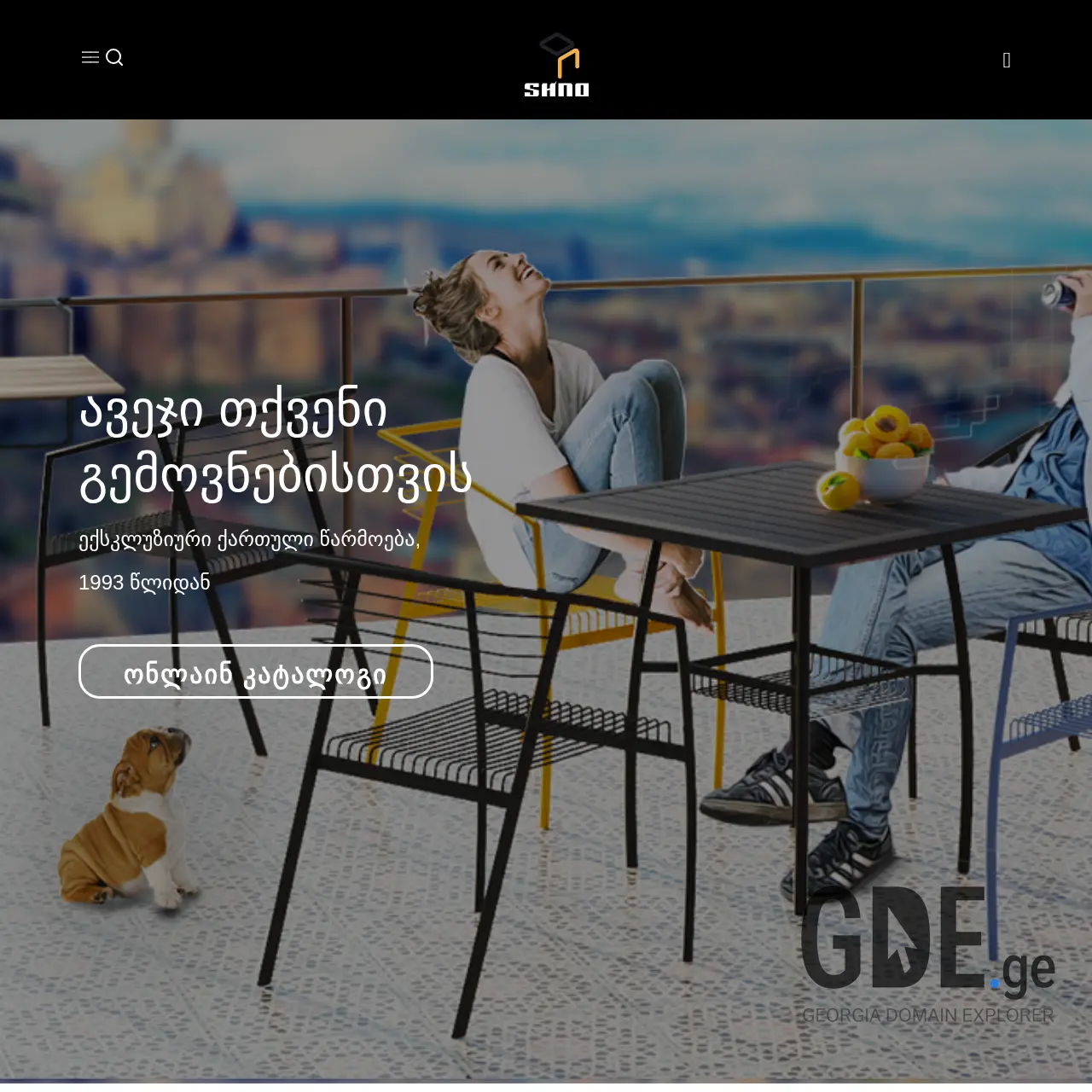 Screenshot of the site shno.ge at 2025-12-18