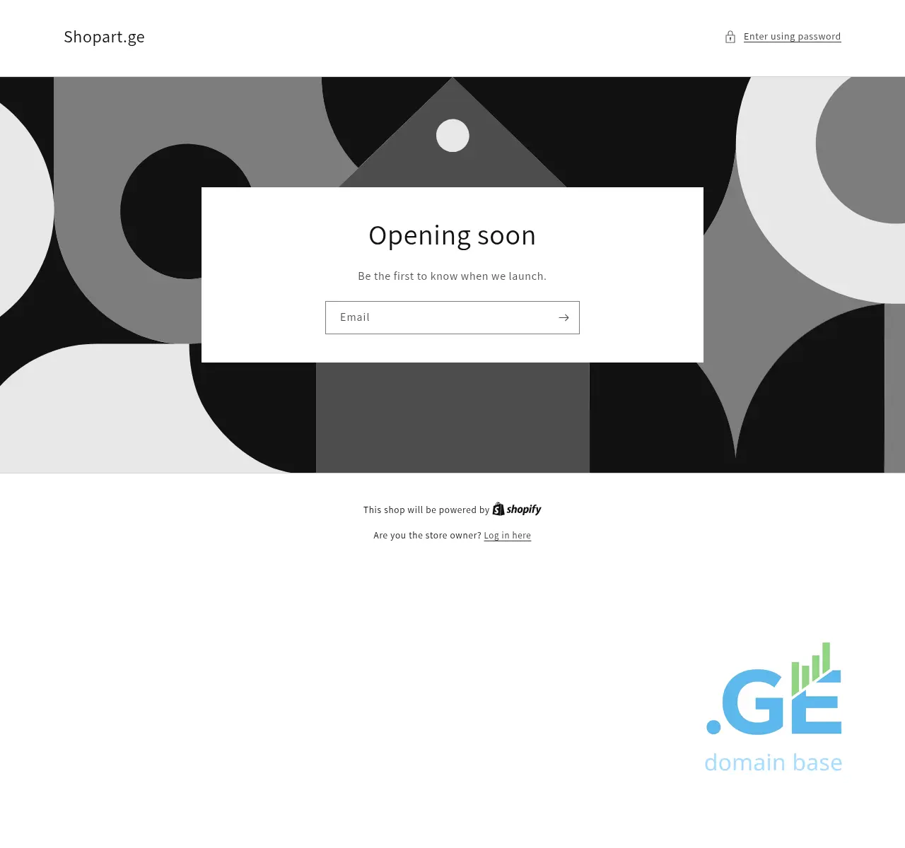 Screenshot of the site shopart.ge