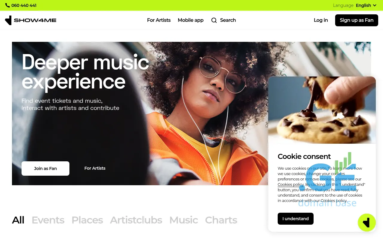 Screenshot of the site show4me.ge at 2025-10-12