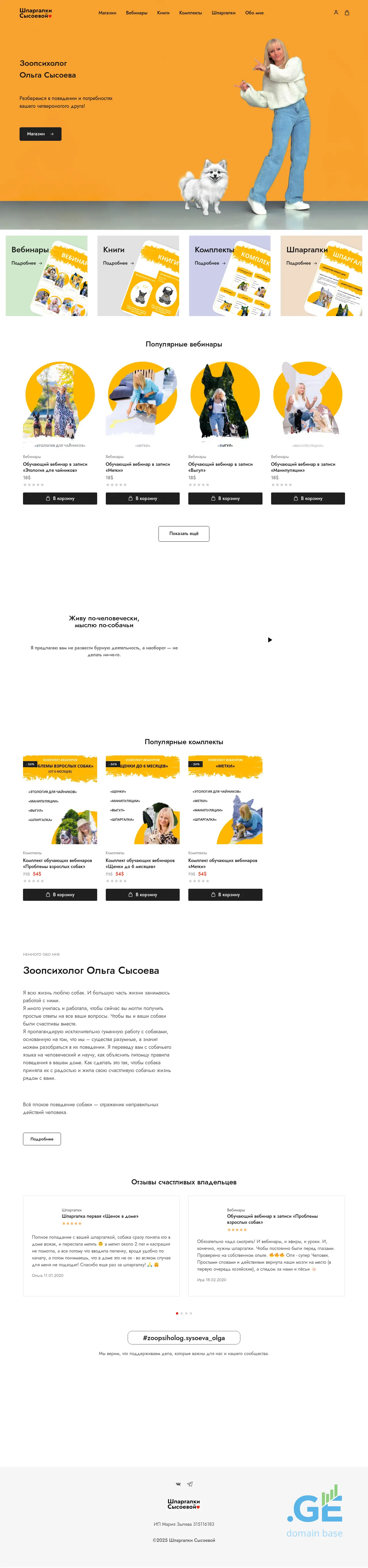 Screenshot of the site shpargalki.ge