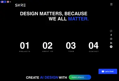 Screenshot of shre.ge
