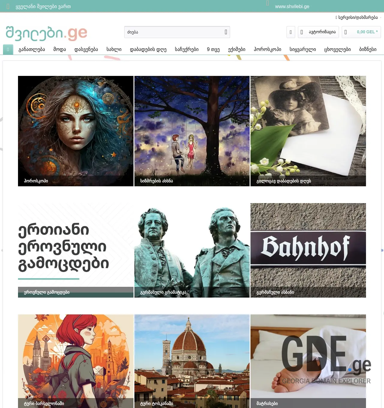 Screenshot of the site shvilebi.ge at 2025-11-29