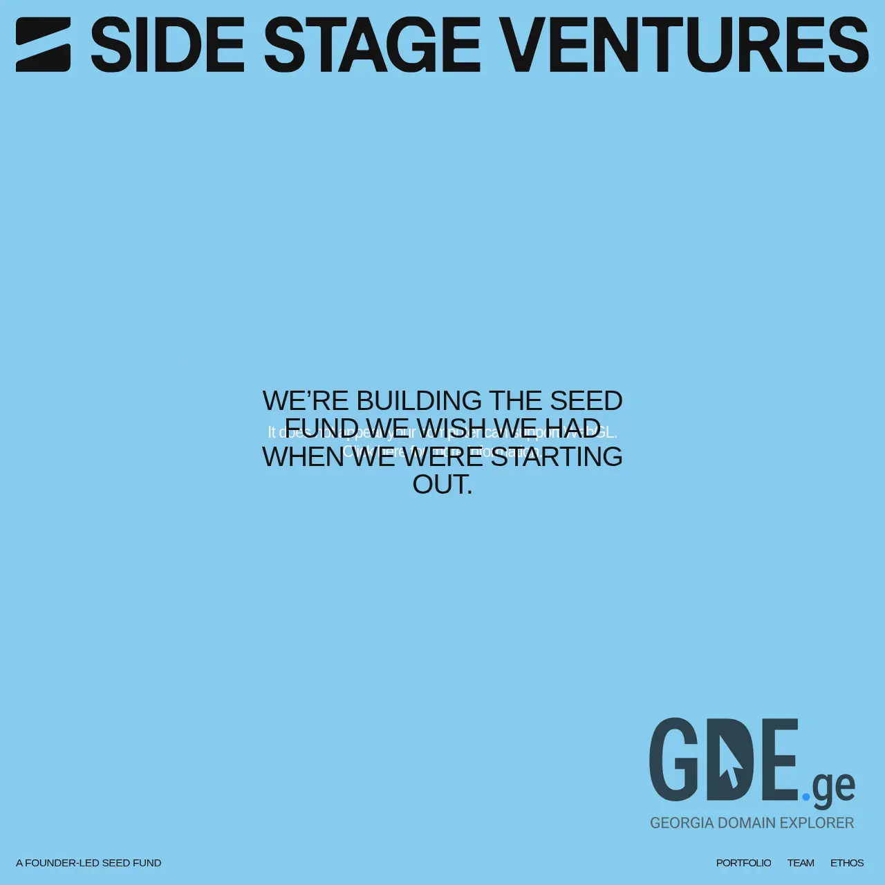 Screenshot of the site sidesta.ge at 2025-12-11