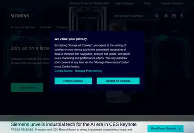 Скриншот siemens.ge