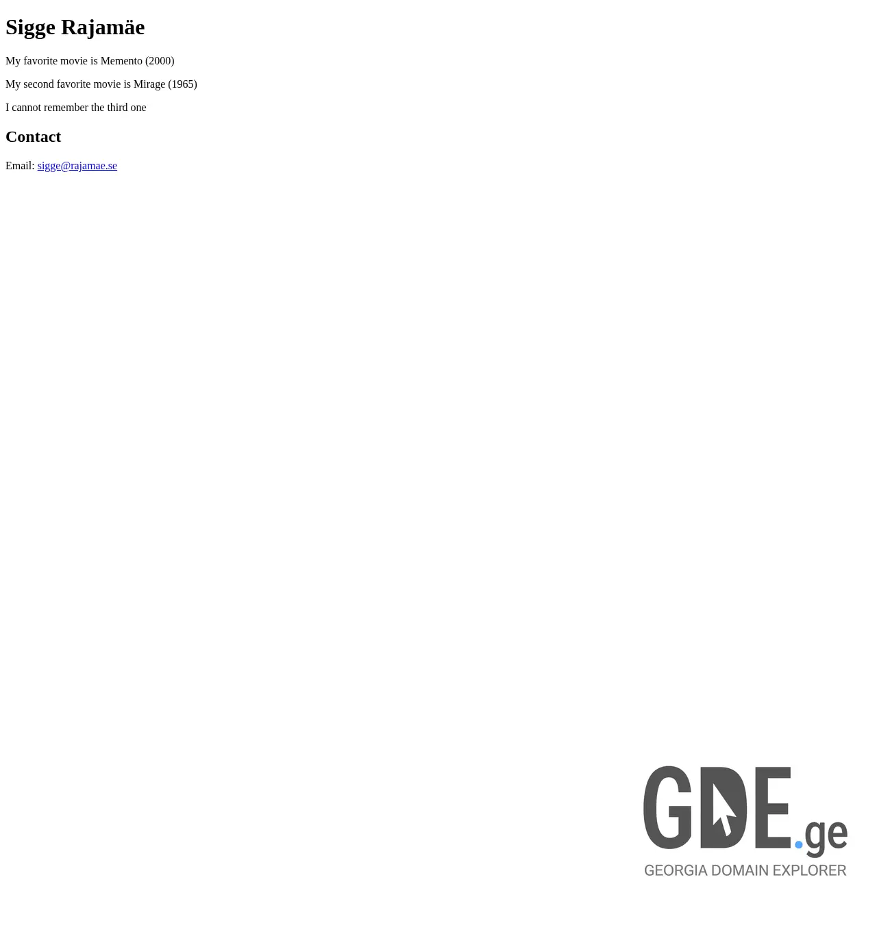 Screenshot of the site sig.ge at 2025-12-03