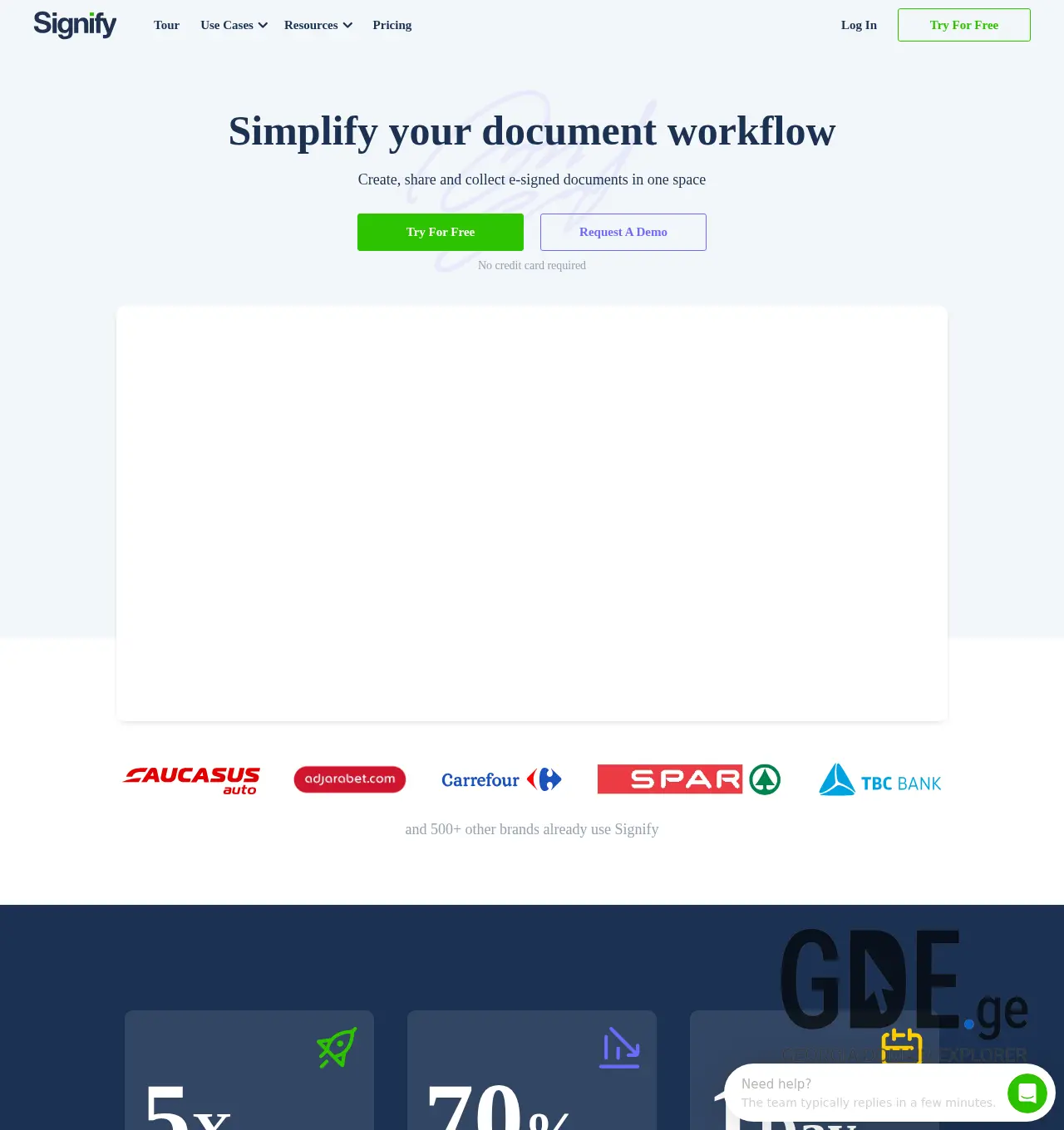 Screenshot of the site signify.ge at 2025-12-03