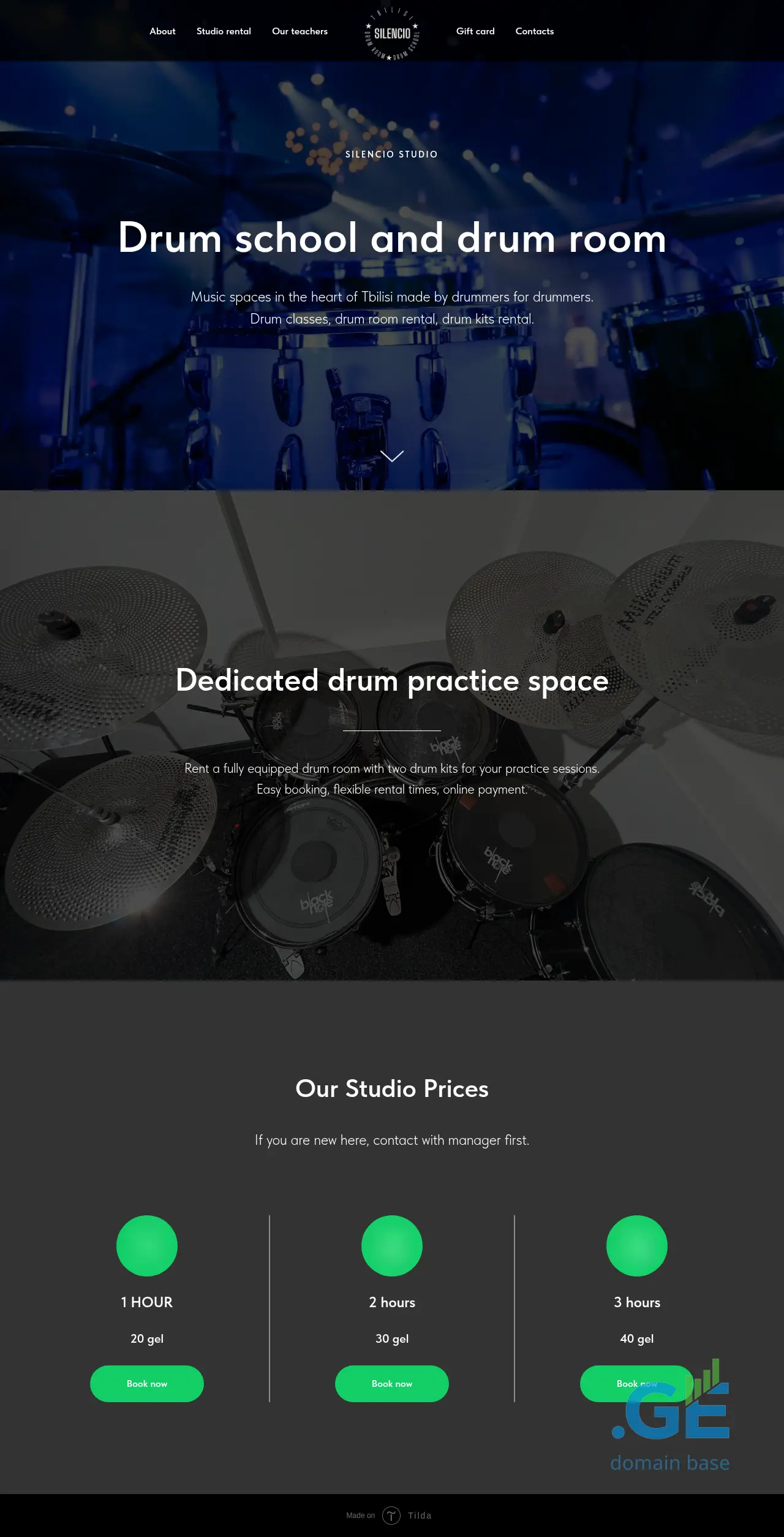 Screenshot of the site silencio.ge