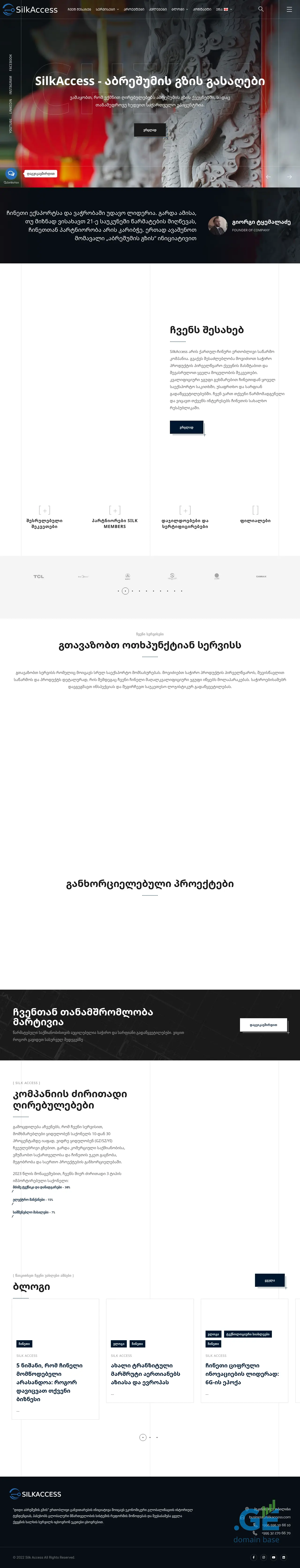 Screenshot of the site silkaccess.ge