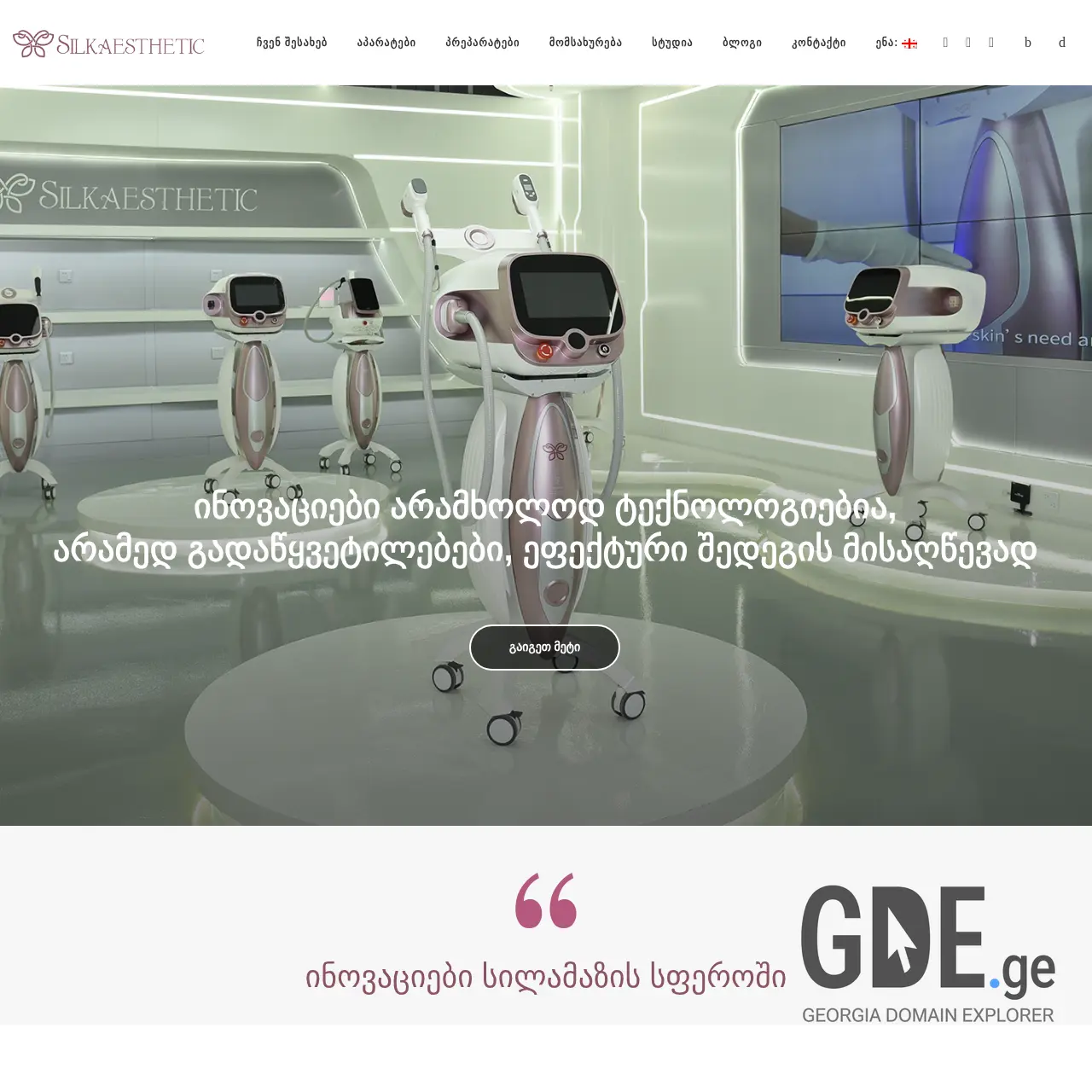 Screenshot of the site silkaesthetic.ge at 2025-12-11