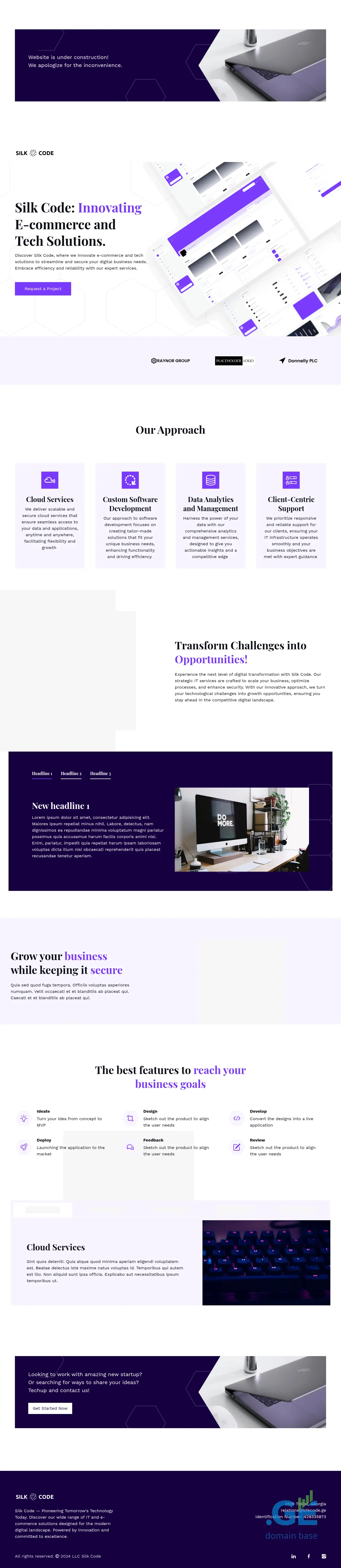 Screenshot of the site silkcode.ge