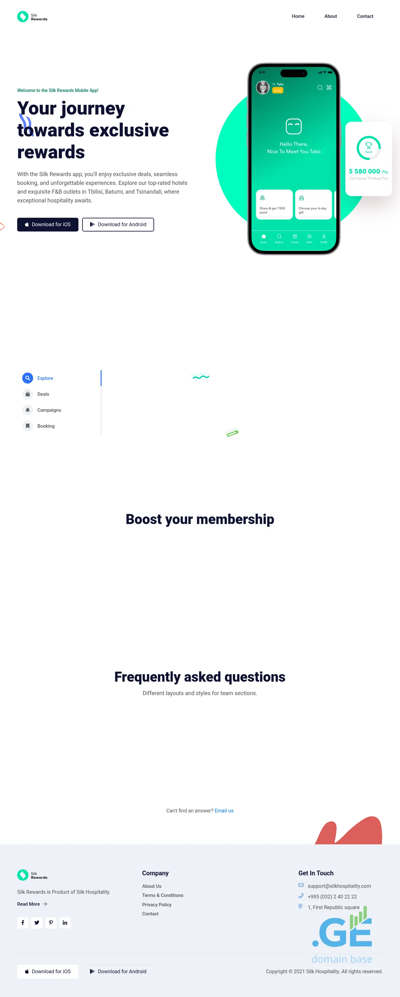 Screenshot of the site silkloyalty.ge