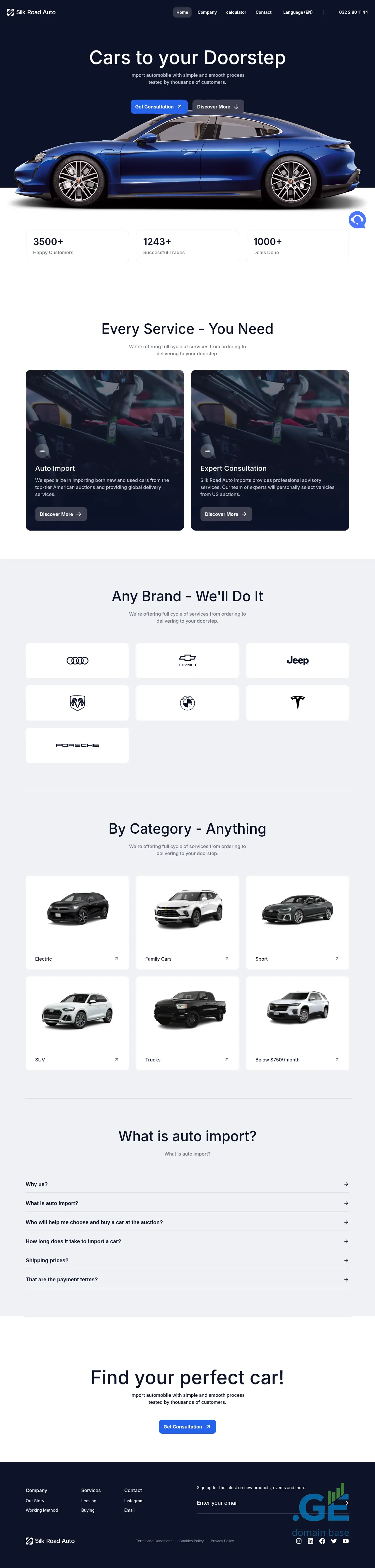 Screenshot of the site silkroadauto.ge