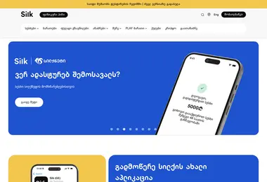 Screenshot of silkroadbank.ge