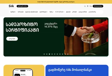 Screenshot of silkroadbank.ge