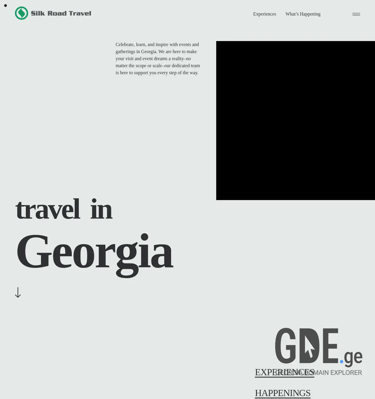 Screenshot of the site silkroadtravel.ge at 2025-12-01