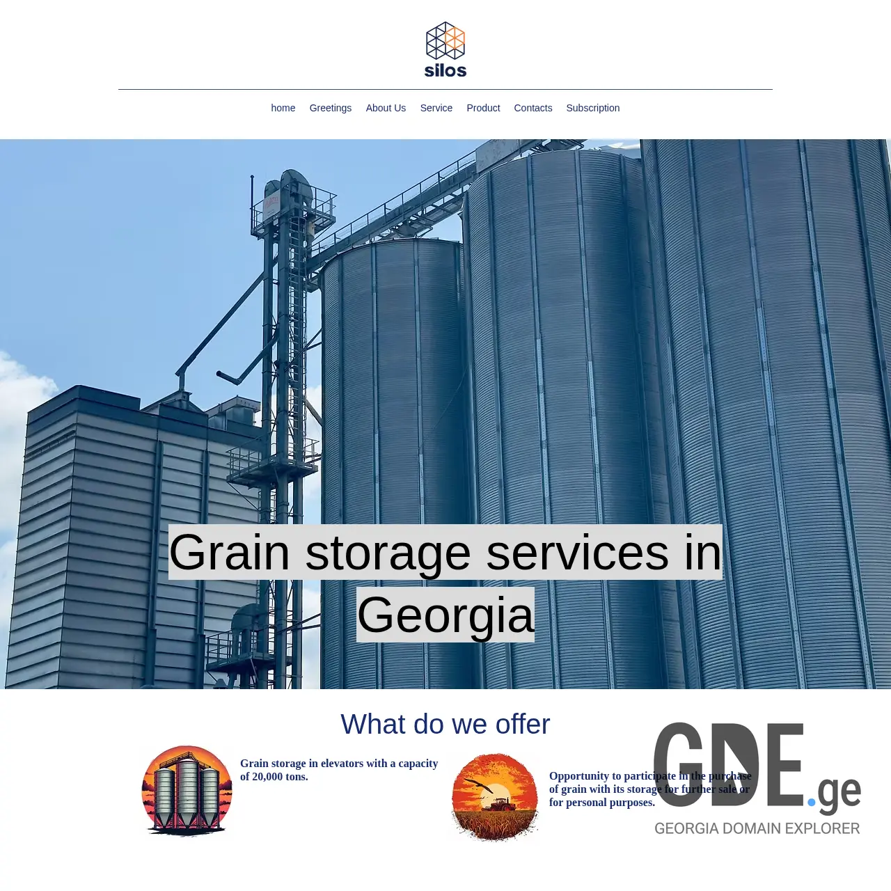 Screenshot of the site silos.ge at 2025-12-11