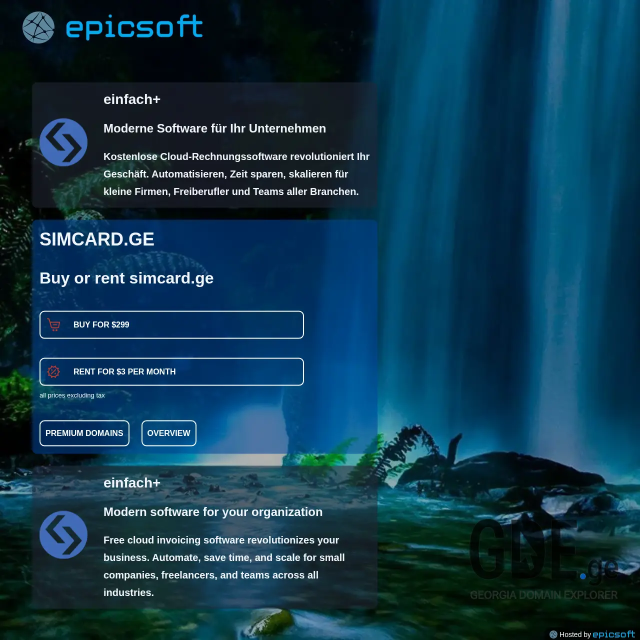 Screenshot of the site simcard.ge at 2025-12-11
