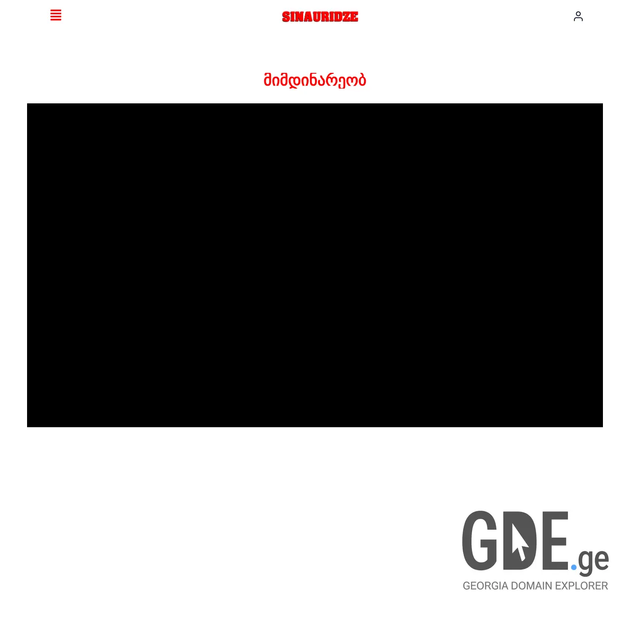 Screenshot of the site sinauridze.ge at 2026-01-18