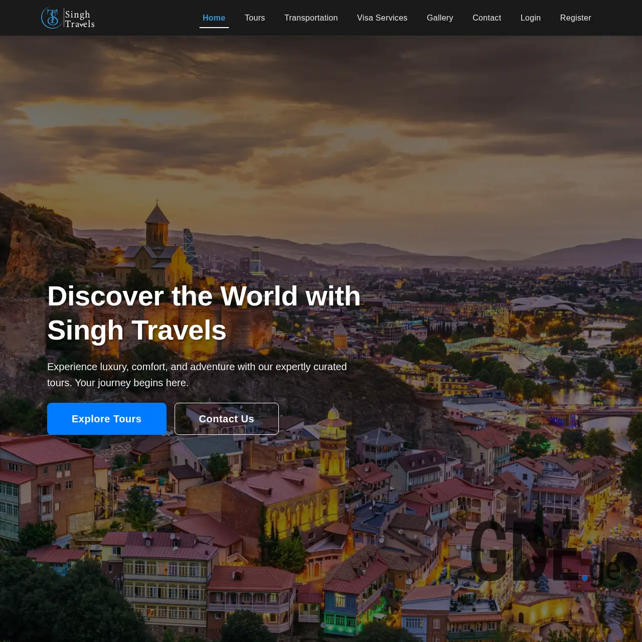 Screenshot of the site singhtravels.ge at 2025-12-11