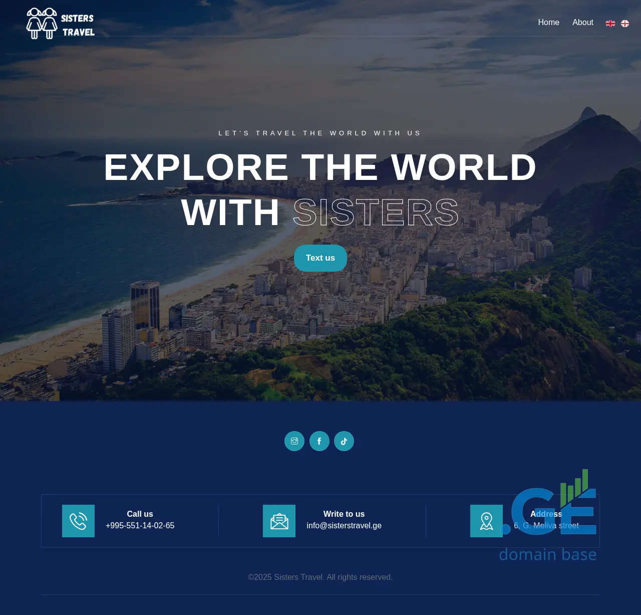 Screenshot of the site sisterstravel.ge