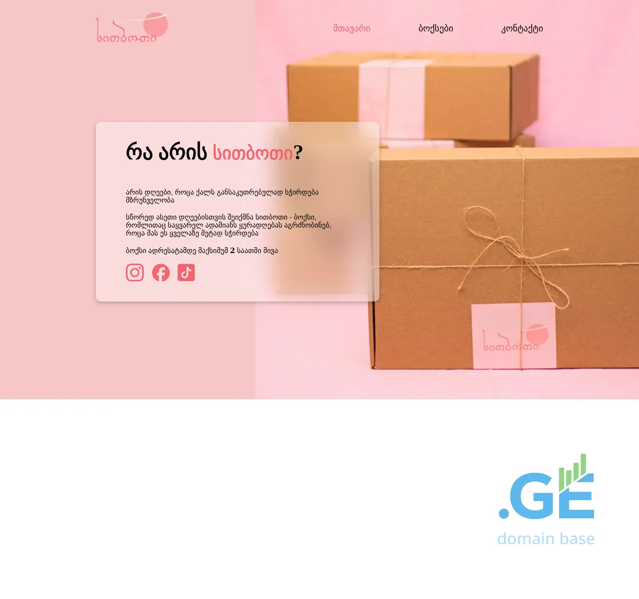 Screenshot of the site sitboti.ge at 2025-11-21