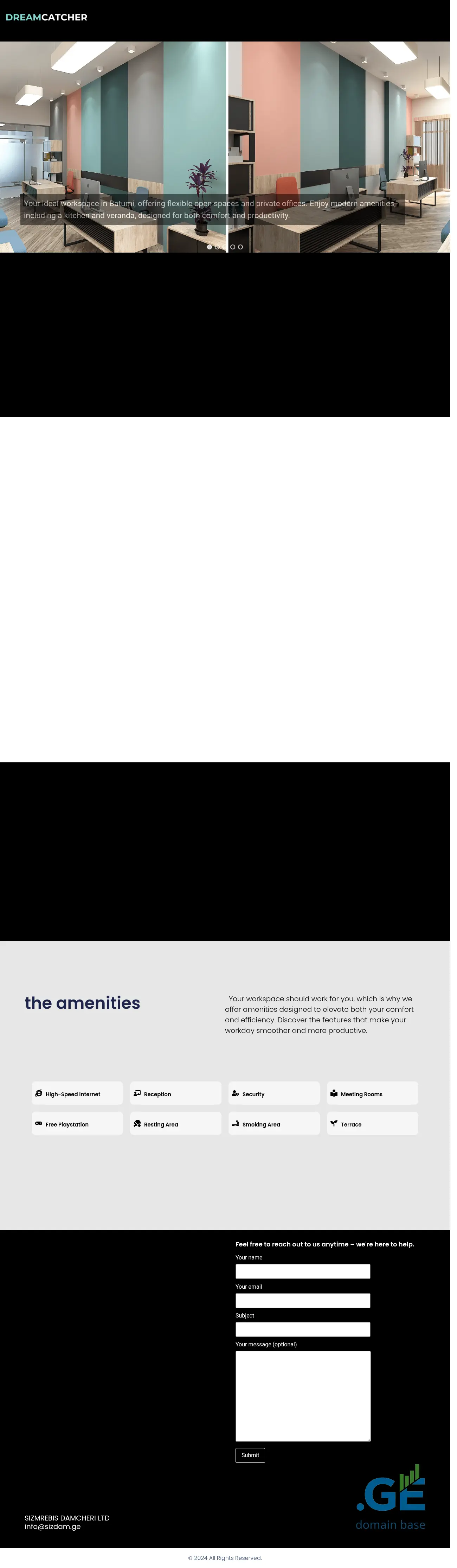Screenshot of the site sizdam.ge