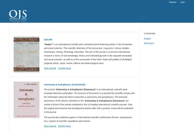 Screenshot of sjunijournals.ge