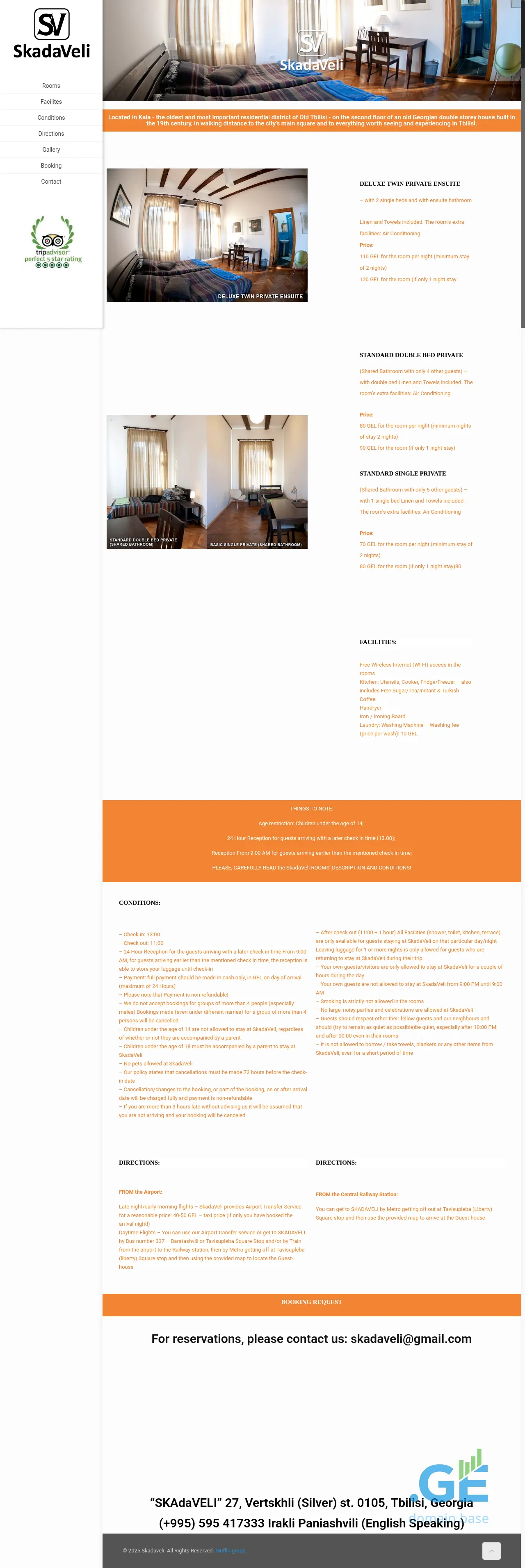 Screenshot of the site skadaveli.ge