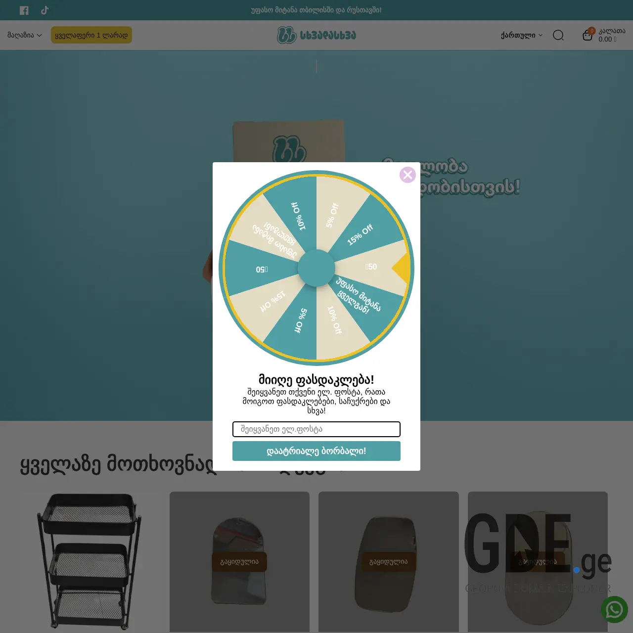 Screenshot of the site skhvadaskhva.ge at 2025-12-11