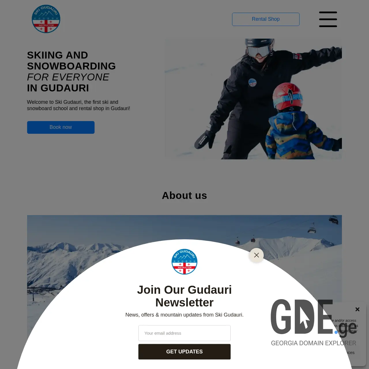 Screenshot of the site skigudauri.ge at 2025-12-18