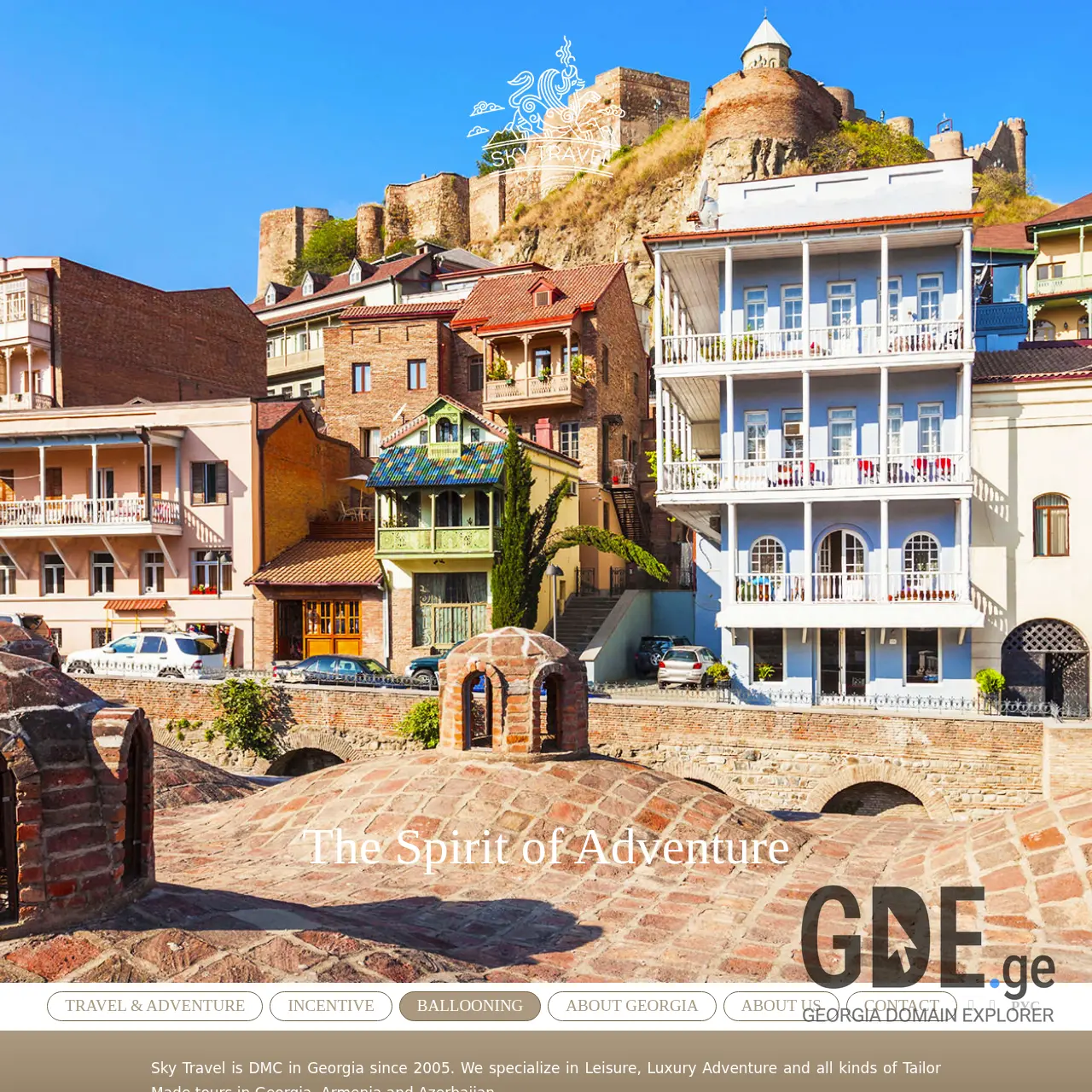 Screenshot of the site skytravel.ge at 2025-12-18