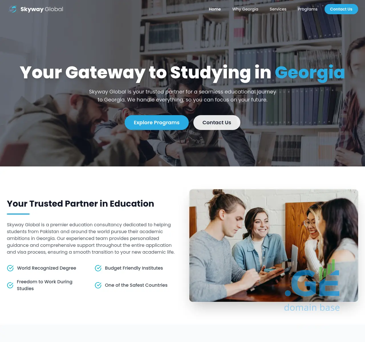 Screenshot of the site skywayglobal.ge at 2025-11-06
